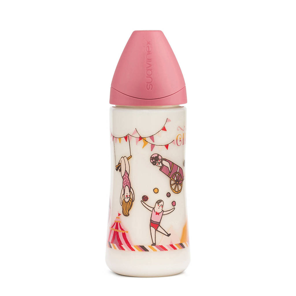 Suavinex Anatomical fles 150 ml pink circus, Pink circus