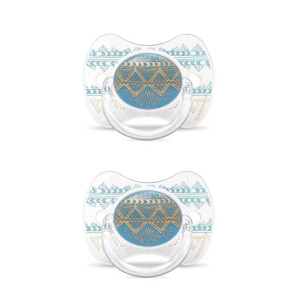 Suavinex fopspeen Light Blue (2 stuks) lichtblauw, Lichtblauw