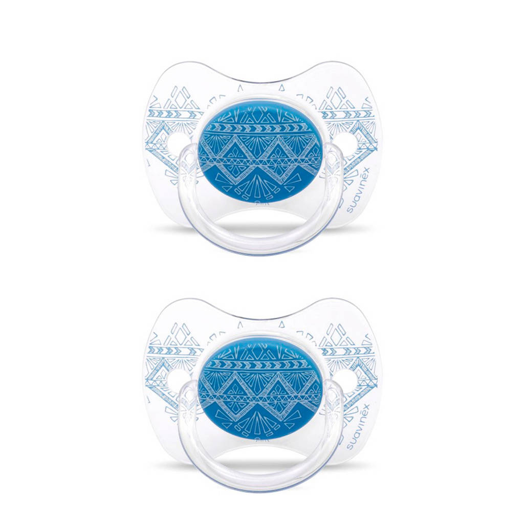 Suavinex fopspeen Darkb Blue (2 stuks), Donkerblauw