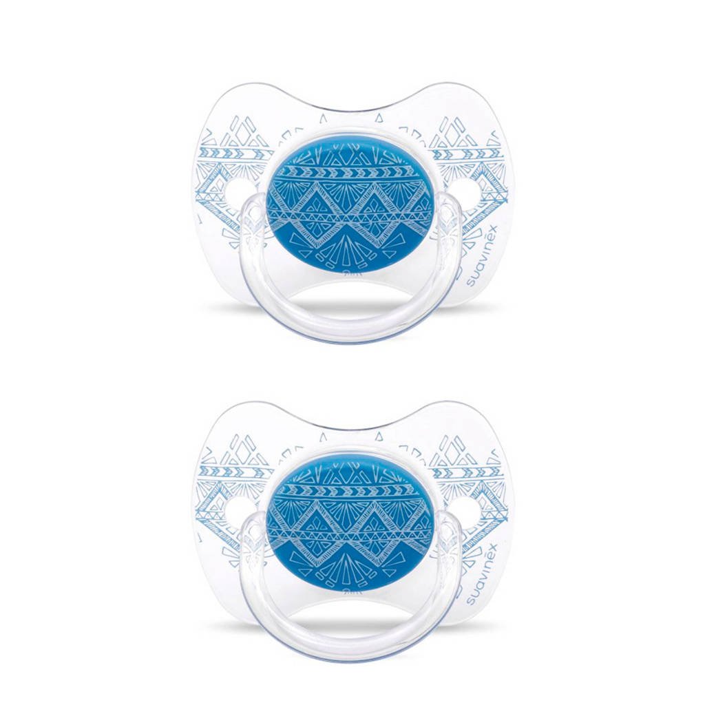 Suavinex fopspeen Darkb Blue (2 stuks), Donkerblauw
