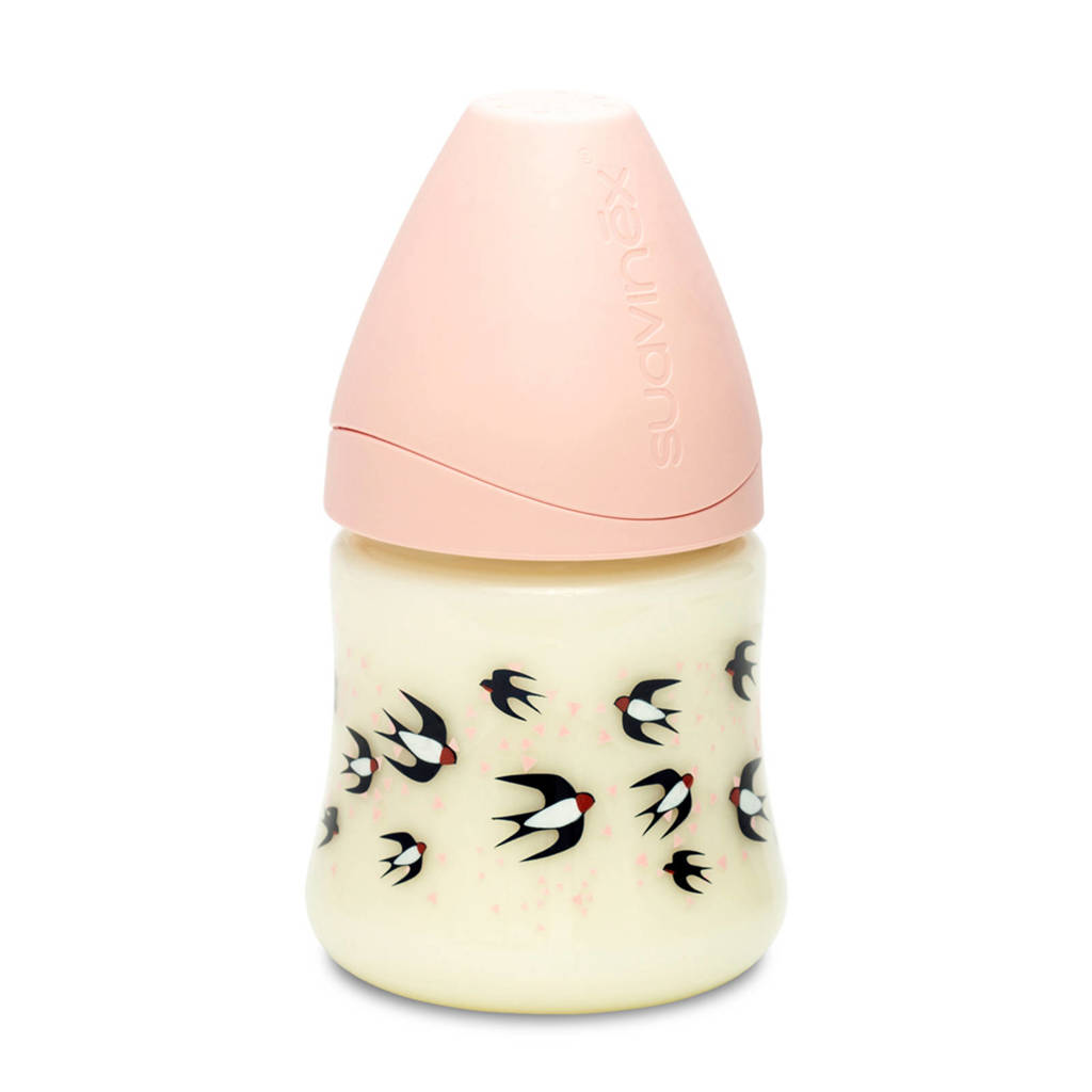 Suavinex flusion fles 150 ml pink swallow, Pink swallow