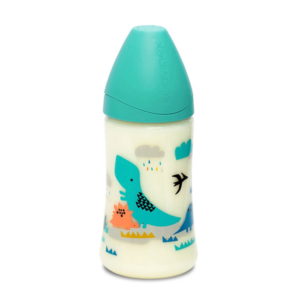 Suavinex fusion fles 270 ml blue dino, Blue dino