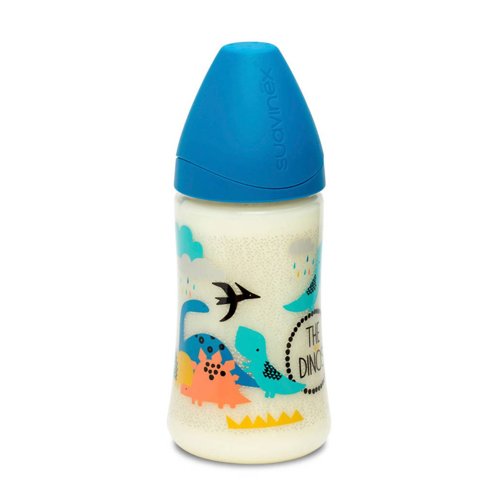 Suavinex fusion fles 270 ml dk blue dino