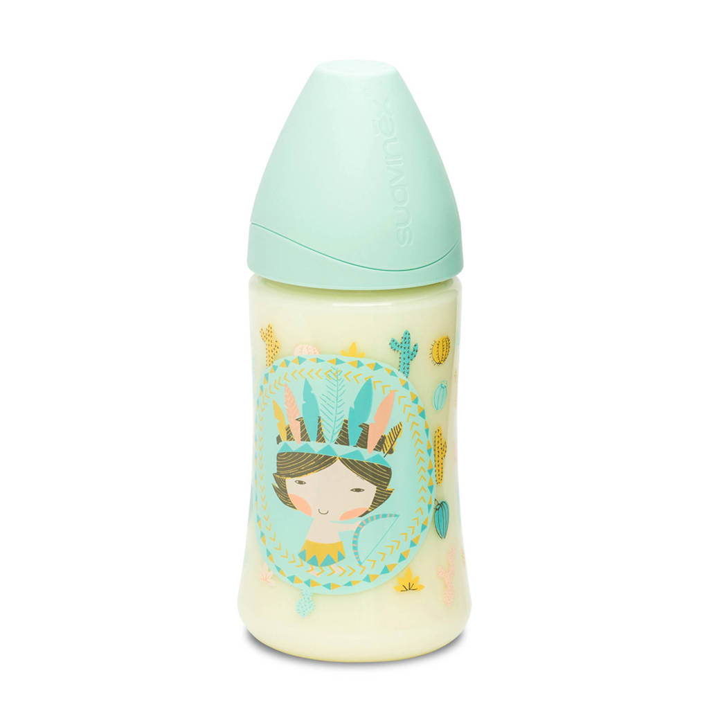 Suavinex fusion fles 270 ml blue indian, Blue indian