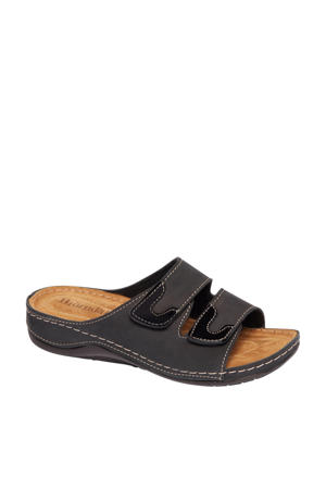 nubuck leren slipper