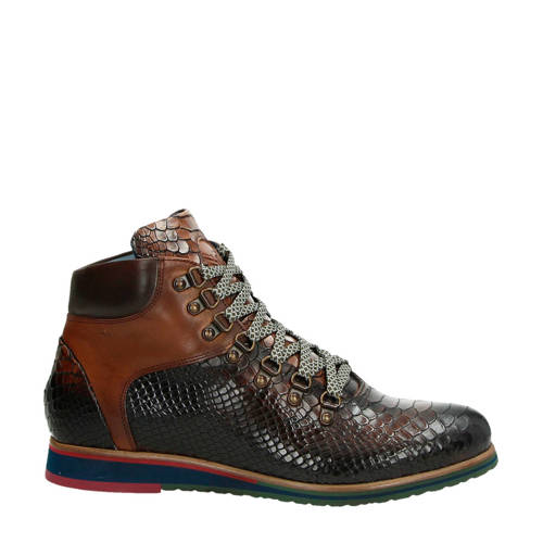 Lorenzi Leren Veterboots Cognac lorenzi kopen in de aanbieding