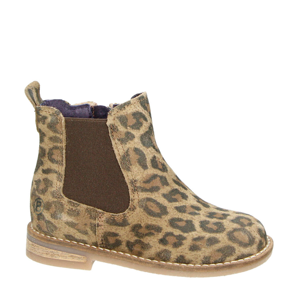 Orange Babies leren chelsea boots beige