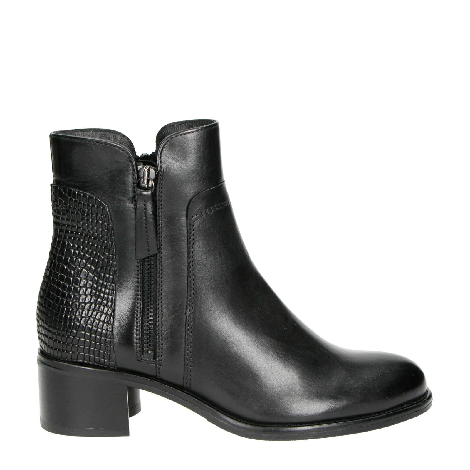 Nelson leren enkellaars zwart | wehkamp