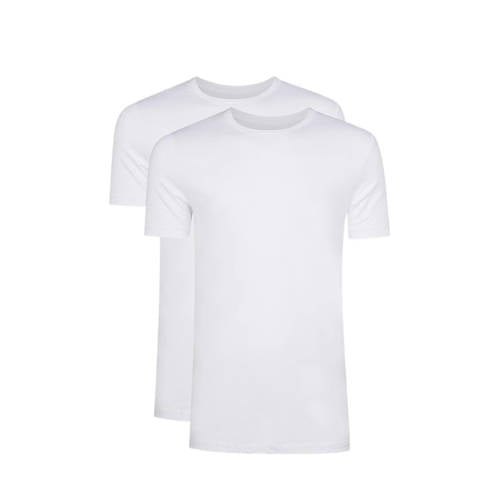WE Fundamentals T-shirt tall fit (set van 2) wit afbeelding