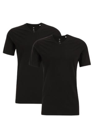 T-shirt tall fit zwart (set van 2)