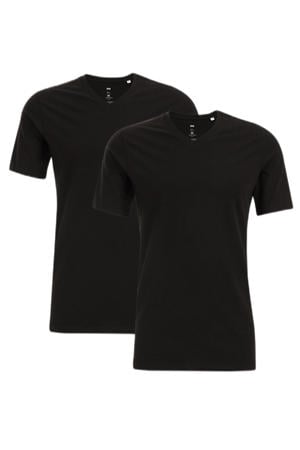 T-shirt tall fit zwart (set van 2)