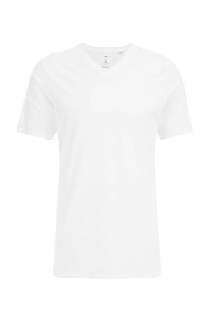 T-shirt (set van 2 ) white uni  Tall fit