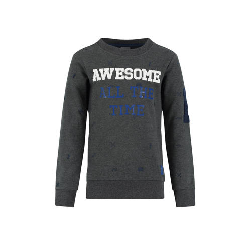 Baker Bridge Sweater Kodany Met Tekst Grijs baker bridge kopen in de aanbieding