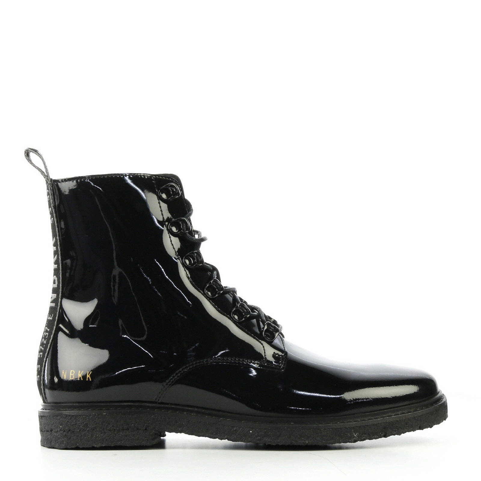 Nubikk lakleren veterboots Lilou Rock zwart | wehkamp Nubikk lakleren veterboots Lilou Rock zwart | wehkamp