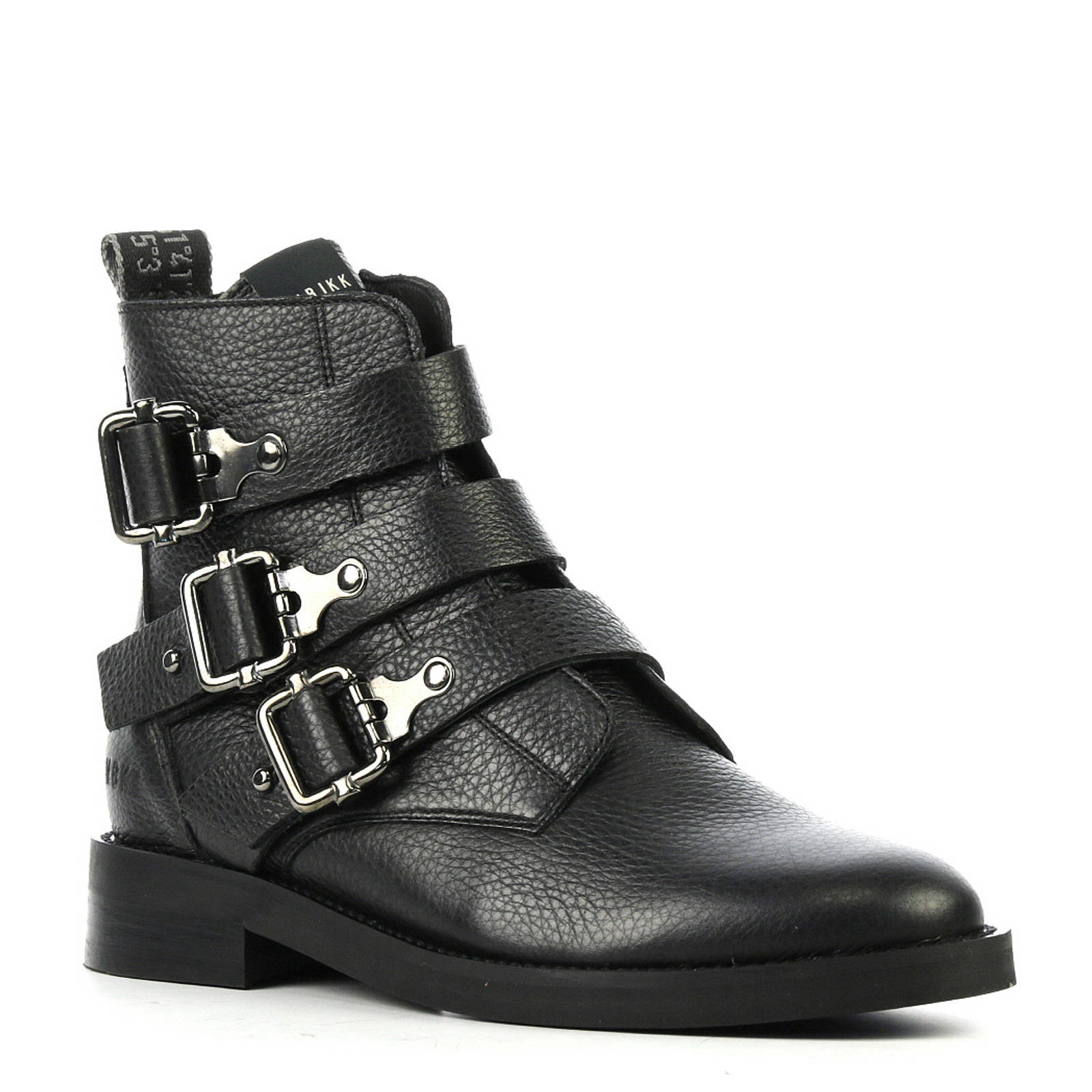 Nubikk leren bikerboots Sia Buckle zwart | wehkamp