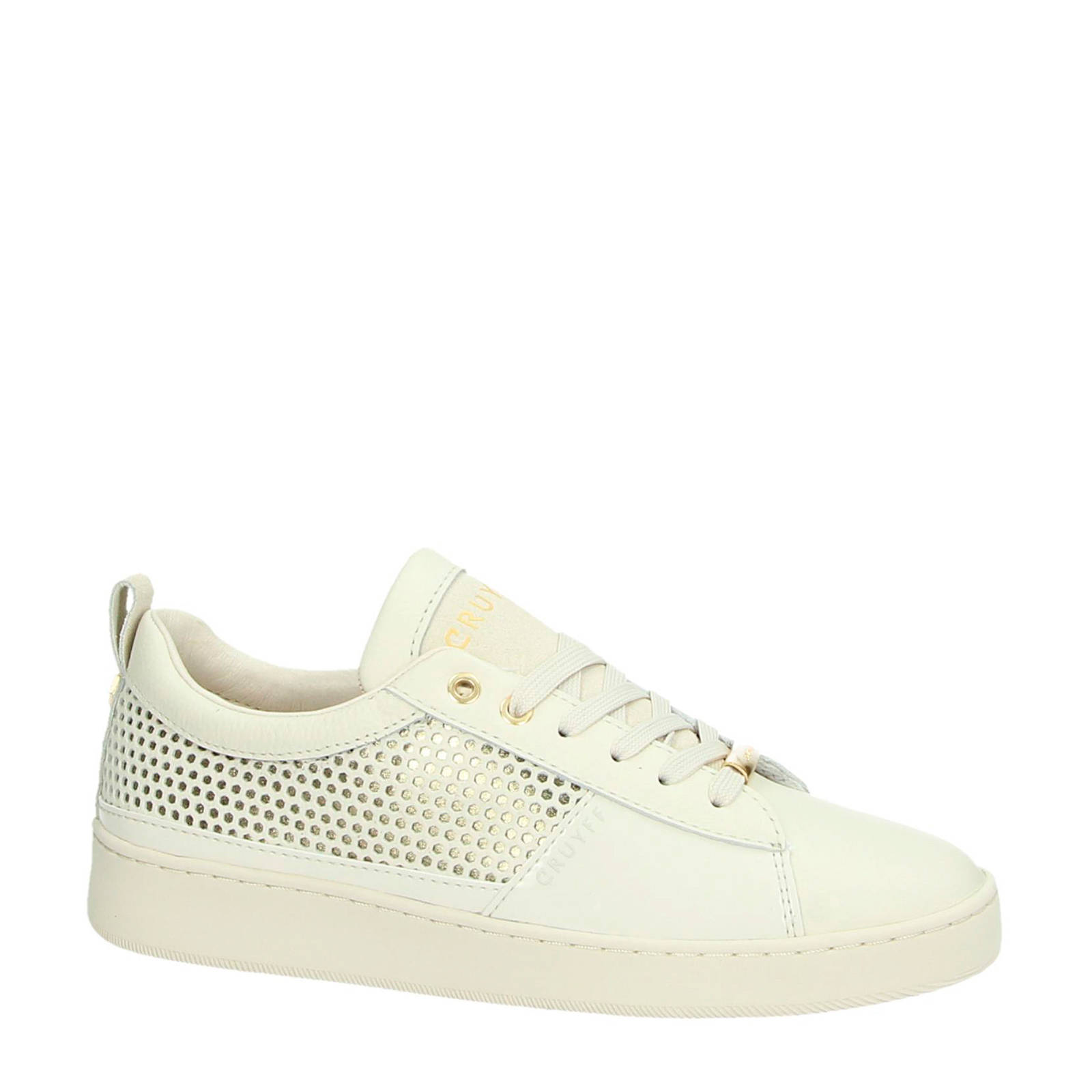 Cruyff leren sneakers ecru | wehkamp