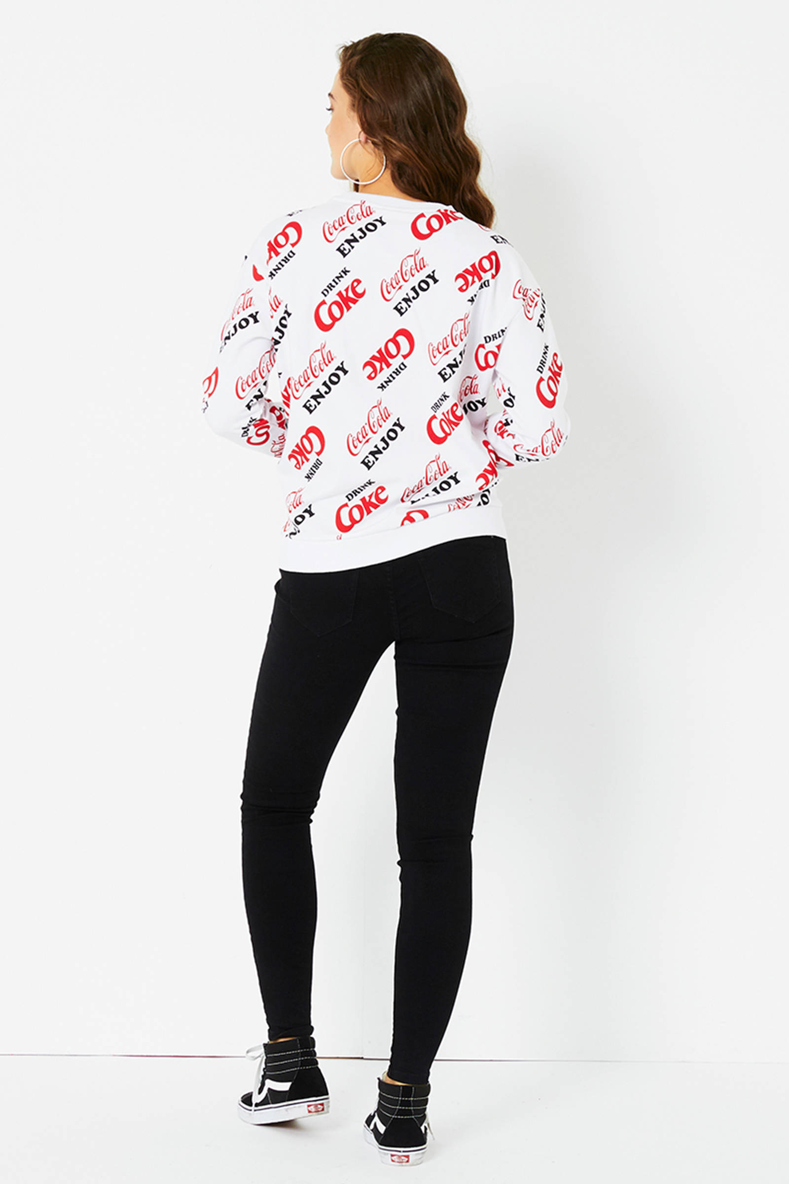 CoolCat sweater met all over Coca Cola print wit | wehkamp CoolCat sweater met all over Coca Cola print wit | wehkamp