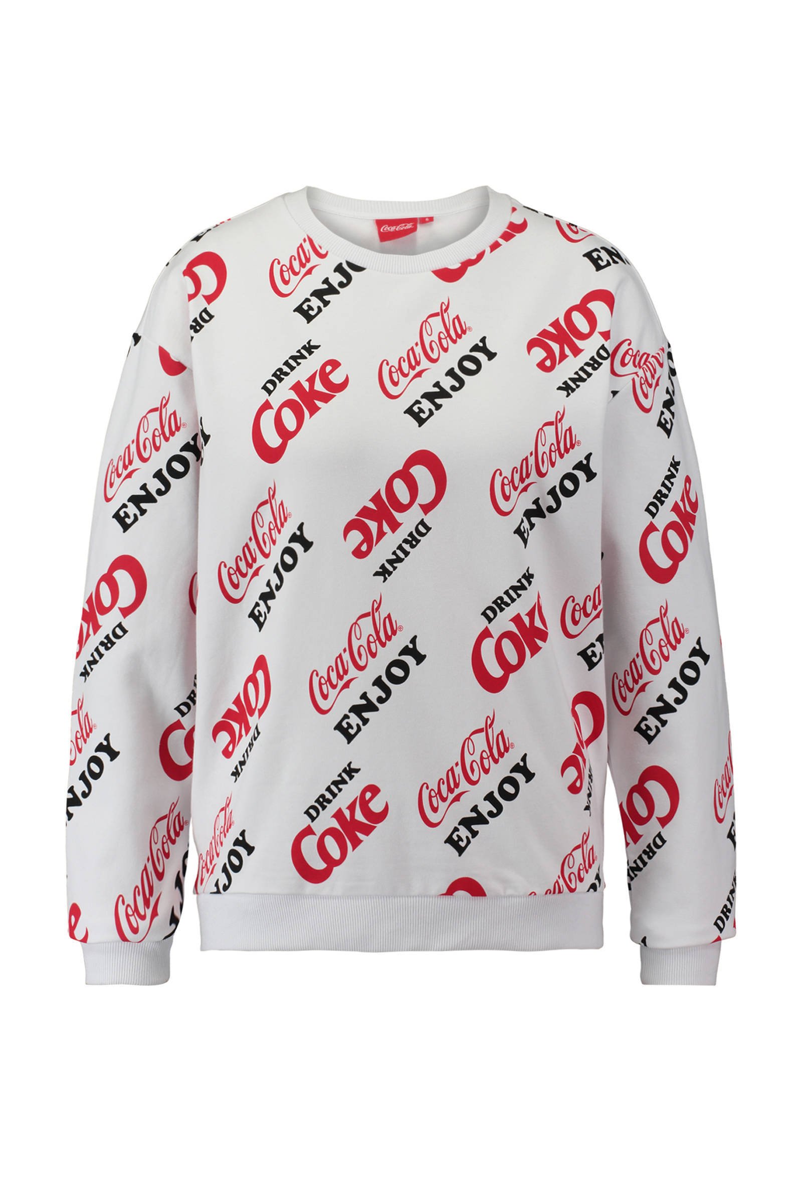 CoolCat sweater met all over Coca Cola print wit | wehkamp CoolCat sweater met all over Coca Cola print wit | wehkamp