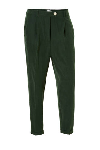 cropped pantalon donkergroen