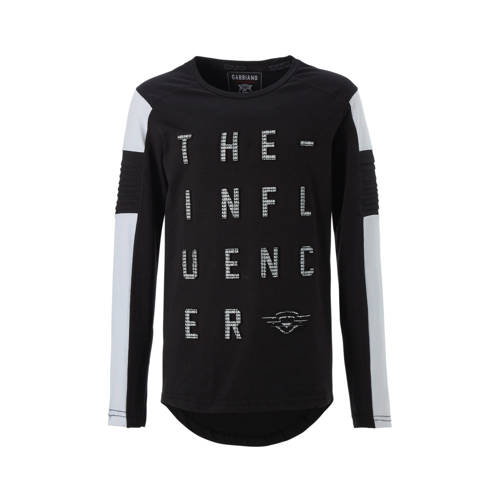 Gabbiano Longsleeve Met Tekst Zwart gabbiano kopen in de aanbieding
