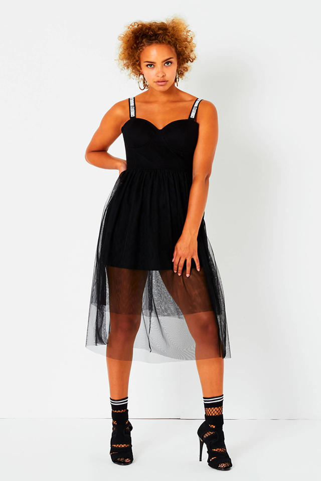 CoolCat jurk met tule | wehkamp