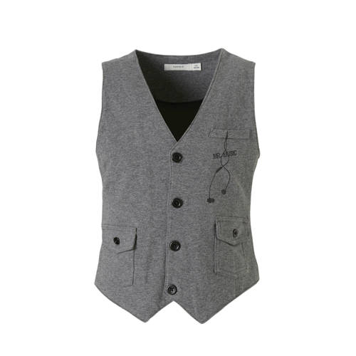 Name It Kids Gilet Seis Grijs Melange name it kopen in de aanbieding