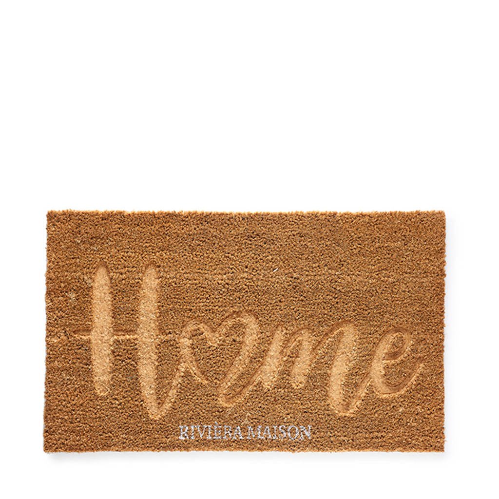 Riviera Maison deurmat Home (75x45cm), Bruin
