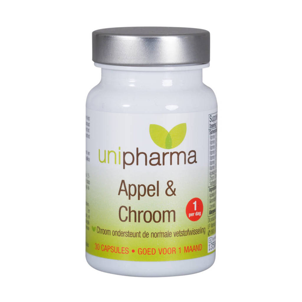 Unipharma Slank appel & chroom - 30 capsules