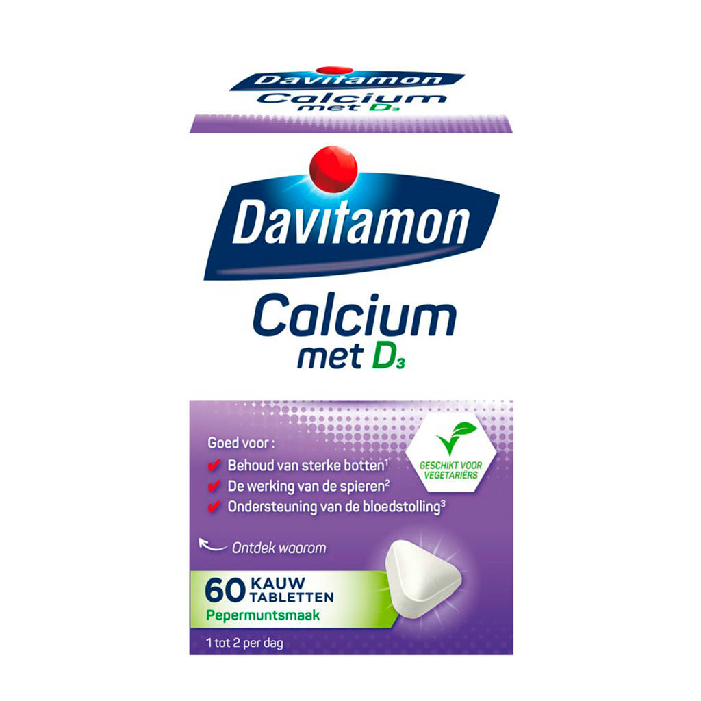 Davitamon Calcium vitamine D - 60 tabletten, Mint