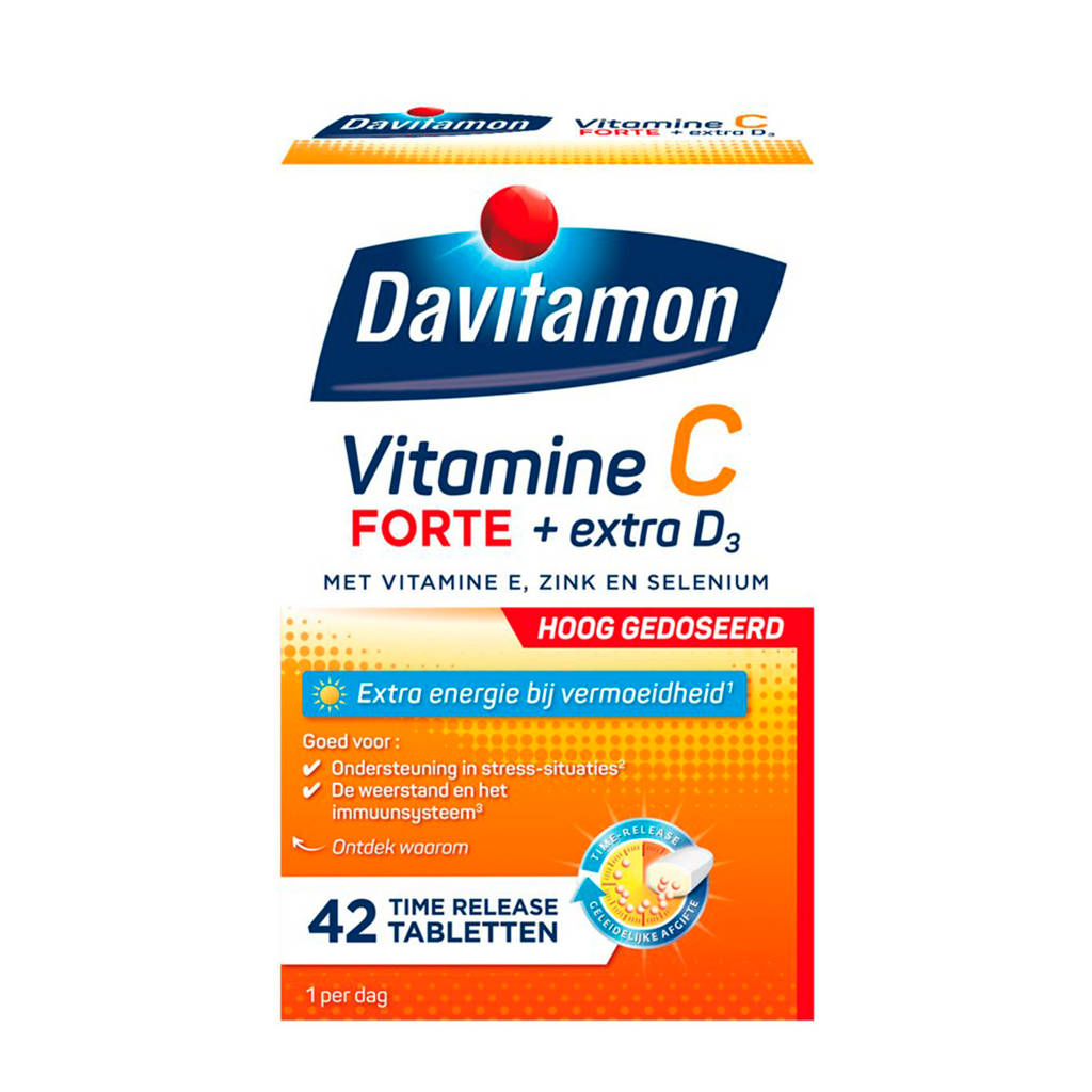 Davitamon C Forte + extra D3 - 42 bruistabletten, 42 stuks
