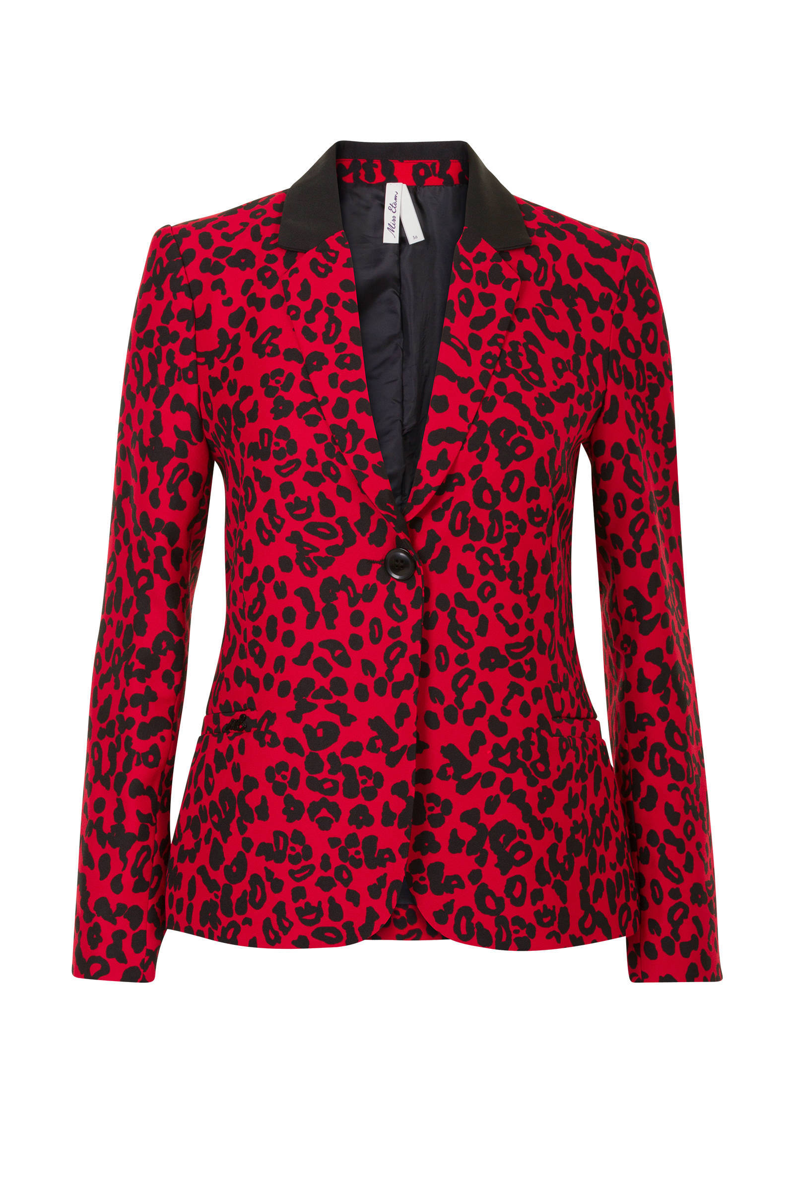 blazer met panterprint rood blazer met panterprint rood