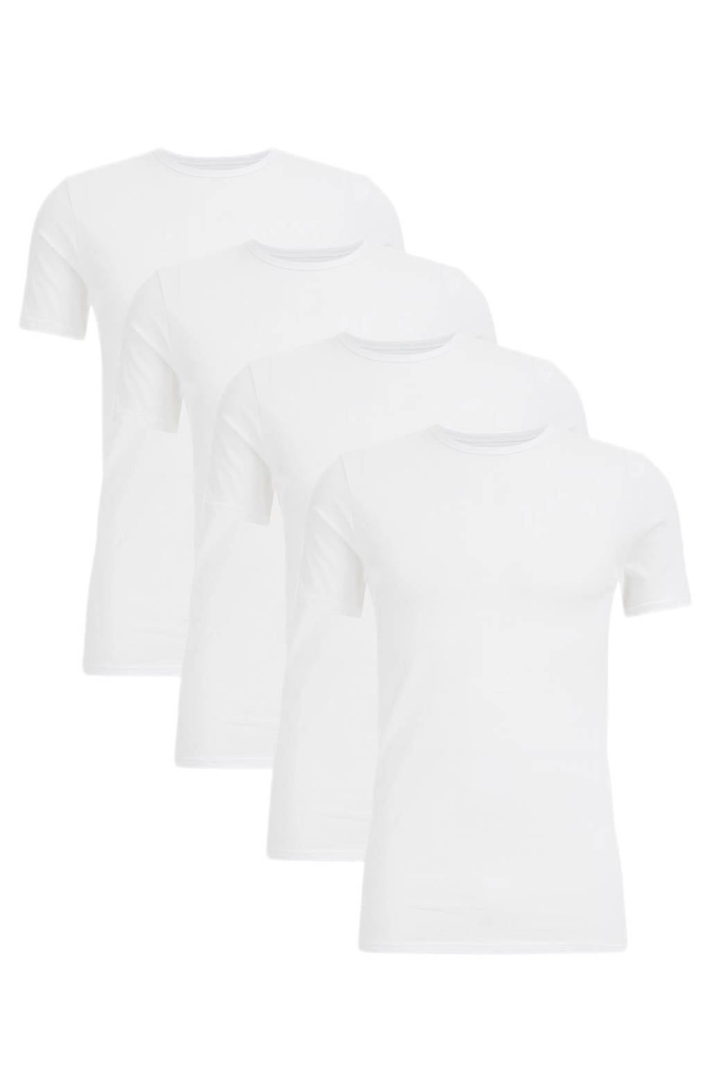 WE Fashion T-shirt wit (set van 4), Wit