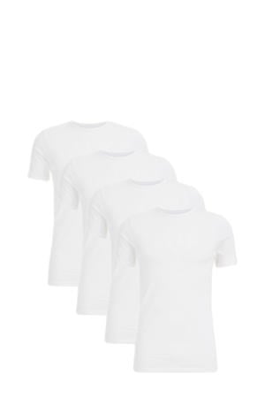 T-shirt wit (set van 4)