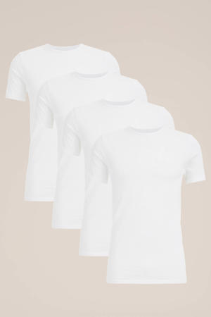 T-shirt wit (set van 4)