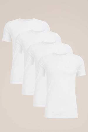 T-shirt wit (set van 4)