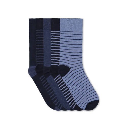 WE Fashion sokken - set van 5 blauw afbeelding