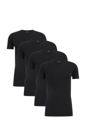 T-shirt zwart (set van 4)