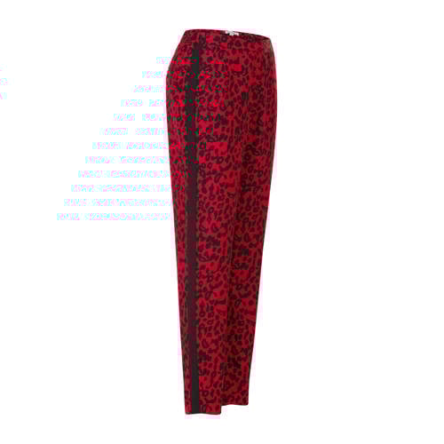 Miss Etam Regulier Broek Met Panterprint Rood miss etam kopen in de aanbieding