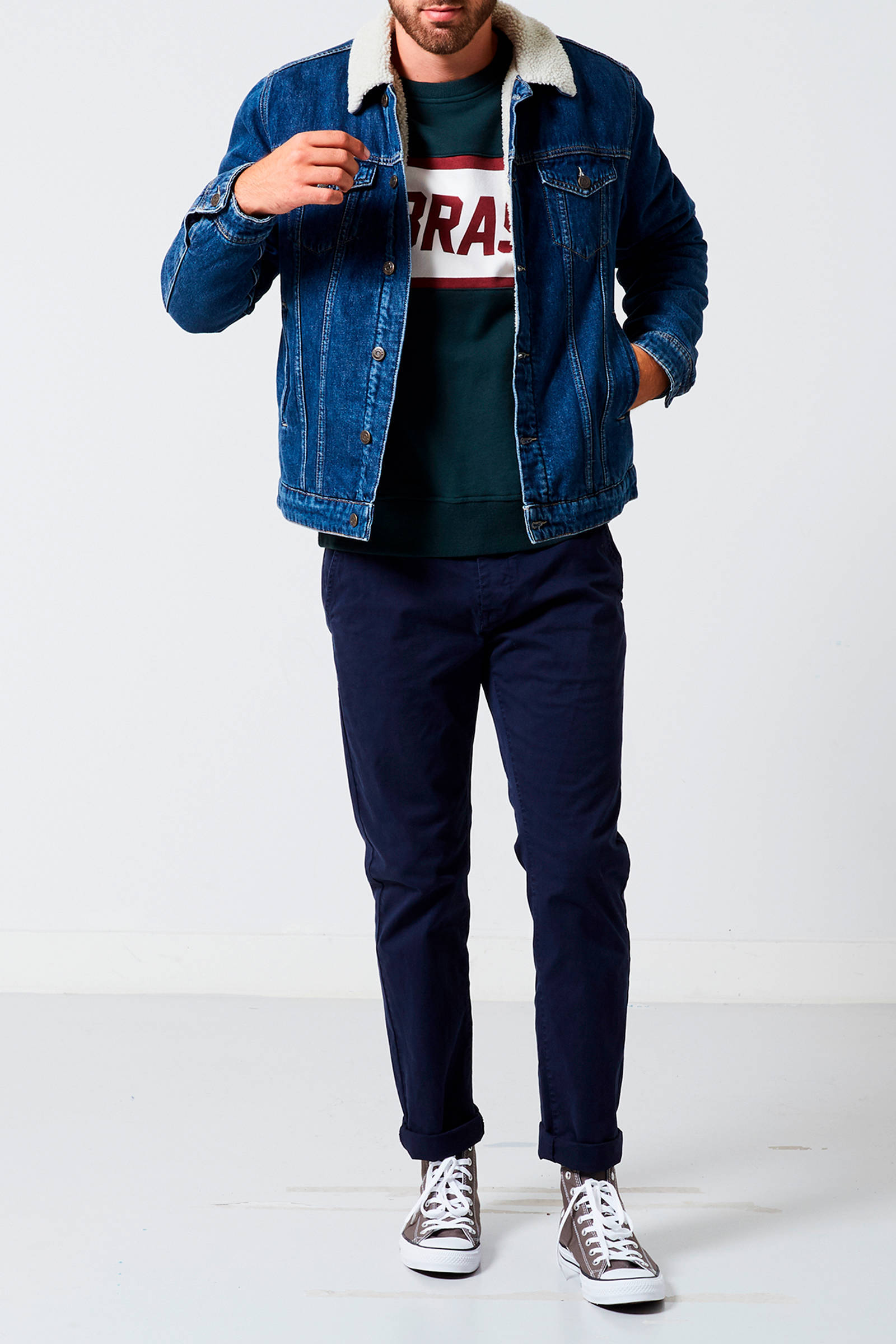PME Legend spijkerjas met logo summer blue denim