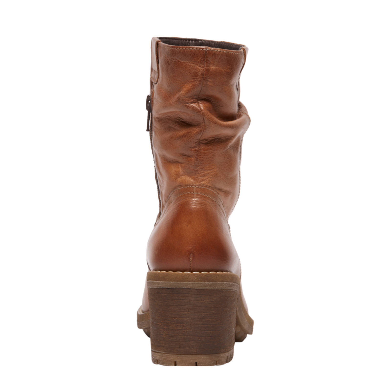 vanHaren 5th Avenue leren enkellaarzen cognac | wehkamp