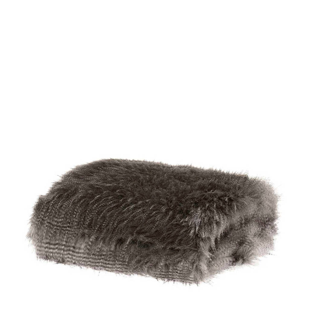 Riverdale plaid Furry (150x120 cm), Grijs