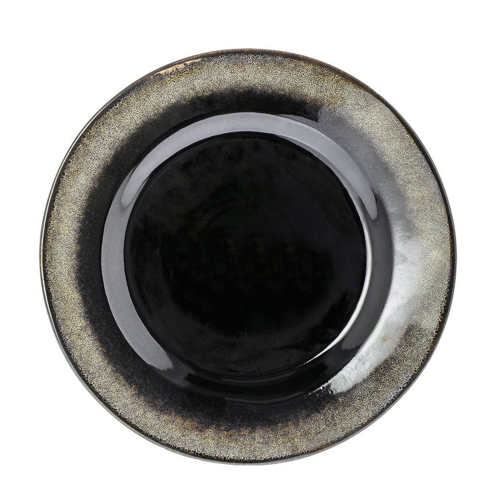 Riverdale Onyx dinerbord (Ø28,5 cm), Zwart/bruin