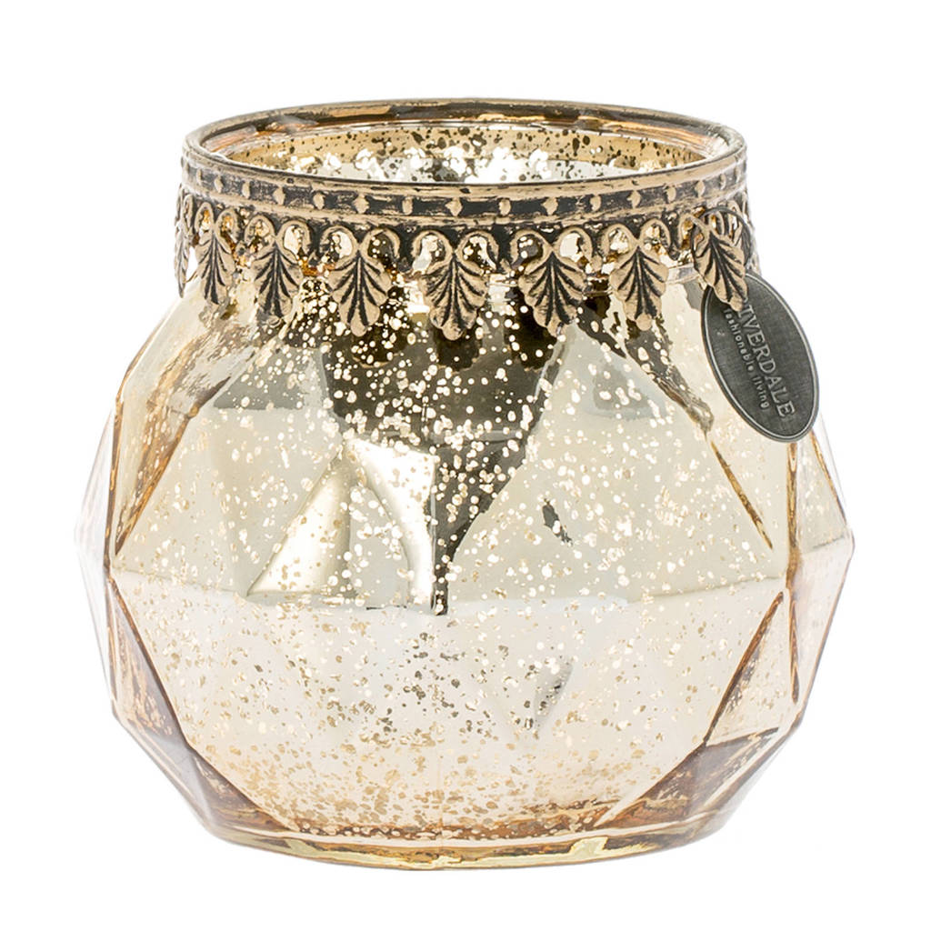 Riverdale waxinelichthouder Glow, Goud, 11,5x10,5 cm