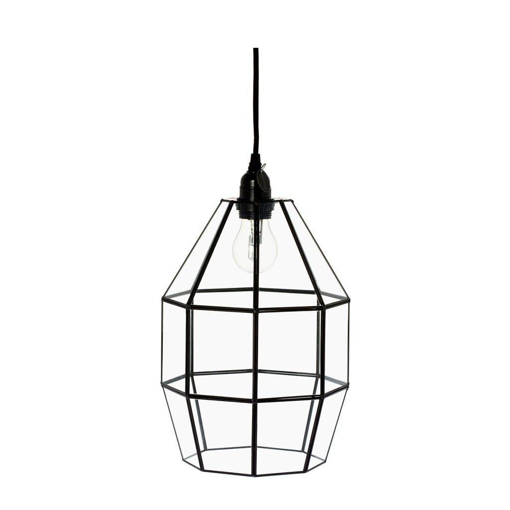 Riverdale hanglamp Felix, Zwart, 23x23x37,5 cm