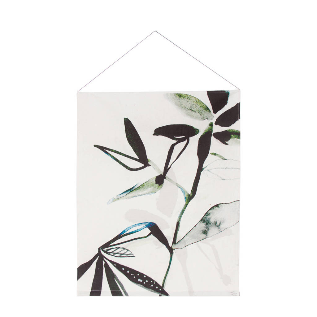 Urban Nature Culture wandkleed (85x65 cm), Ecru/groen