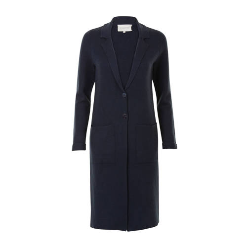 Promiss Lang Vest Met Wol Marine promiss kopen in de aanbieding