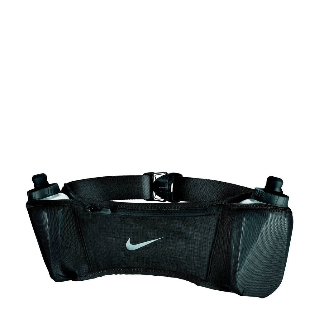 Nike heuptas Double Pocket Belt 20OZ 2.0 zwart, Zwart