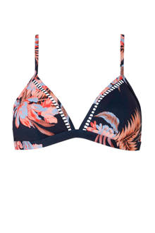 bikinitop in all over print marine