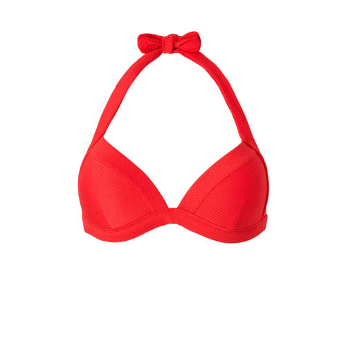Baku Australia Mix Match Halter Bikinitop Met Textuur Rood baku australia kopen in de aanbieding
