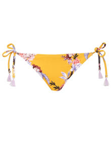 strik bikinibroekje Covent Garden met all over print geel